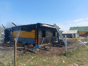 В Копыльском районе горел жилой дом