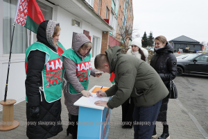 Пикет по сбору подписей для выдвижения кандидата в Президенты Беларуси прошел в Копыле