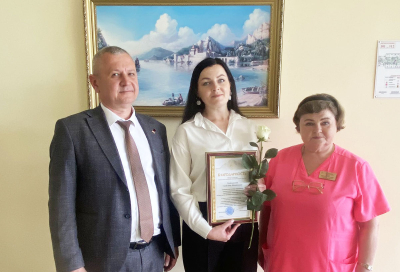 Поздравления принимали медсестры Копыльской ЦРБ