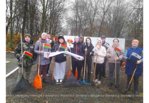 «Белая Русь» украшает Копыль: совместными усилиями навели порядок на территории