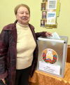 На Грозовском участке для голосования № 1 в числе первых сделала свой выбор Галина Романова
