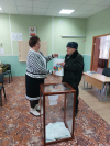 В первый день досрочного голосования свой выбор сделал самый пожилой избиратель агрогородка Песочное