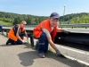 Бойцы студотряда благоустраивают тротуары к дендропарку г. Копыля