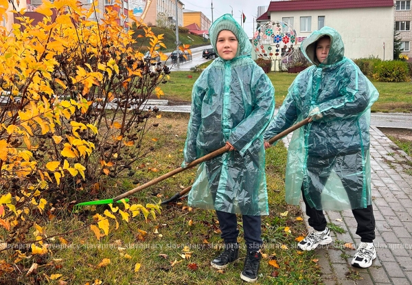 Ученики Гимназии №1 г. Копыля навели порядок в парке!
